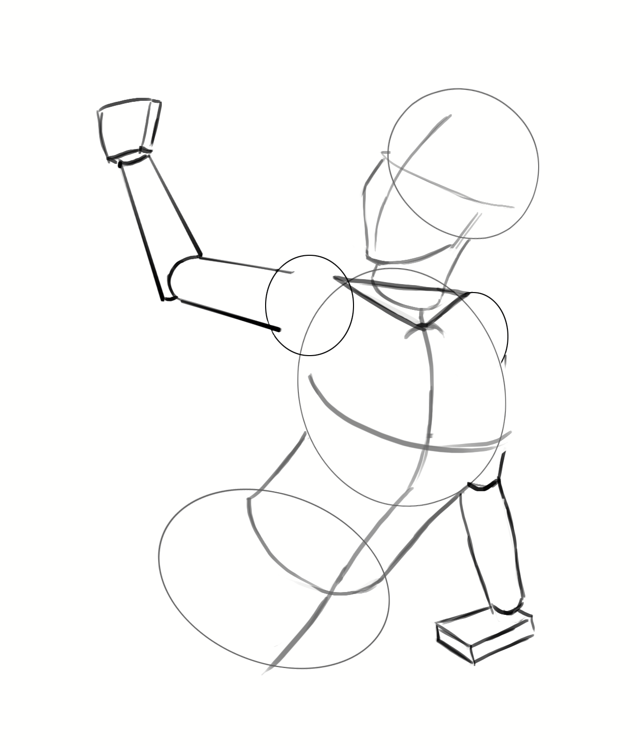 Dessiner le croquis des mains de la sirène