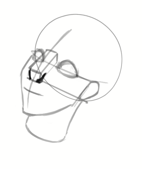 Dessiner les détails du nez de la sirèneq