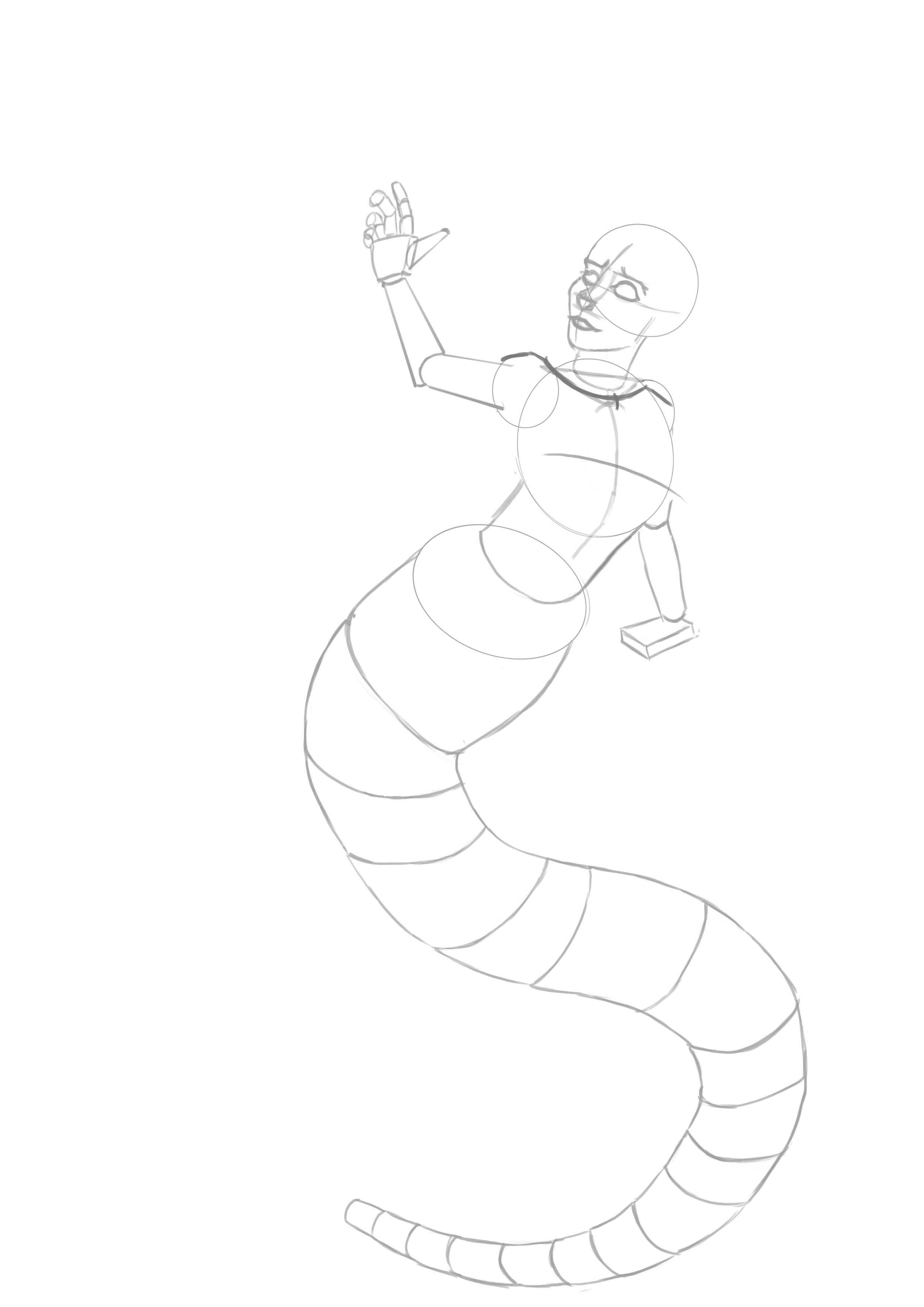 Détailler le dessin de sirène 1