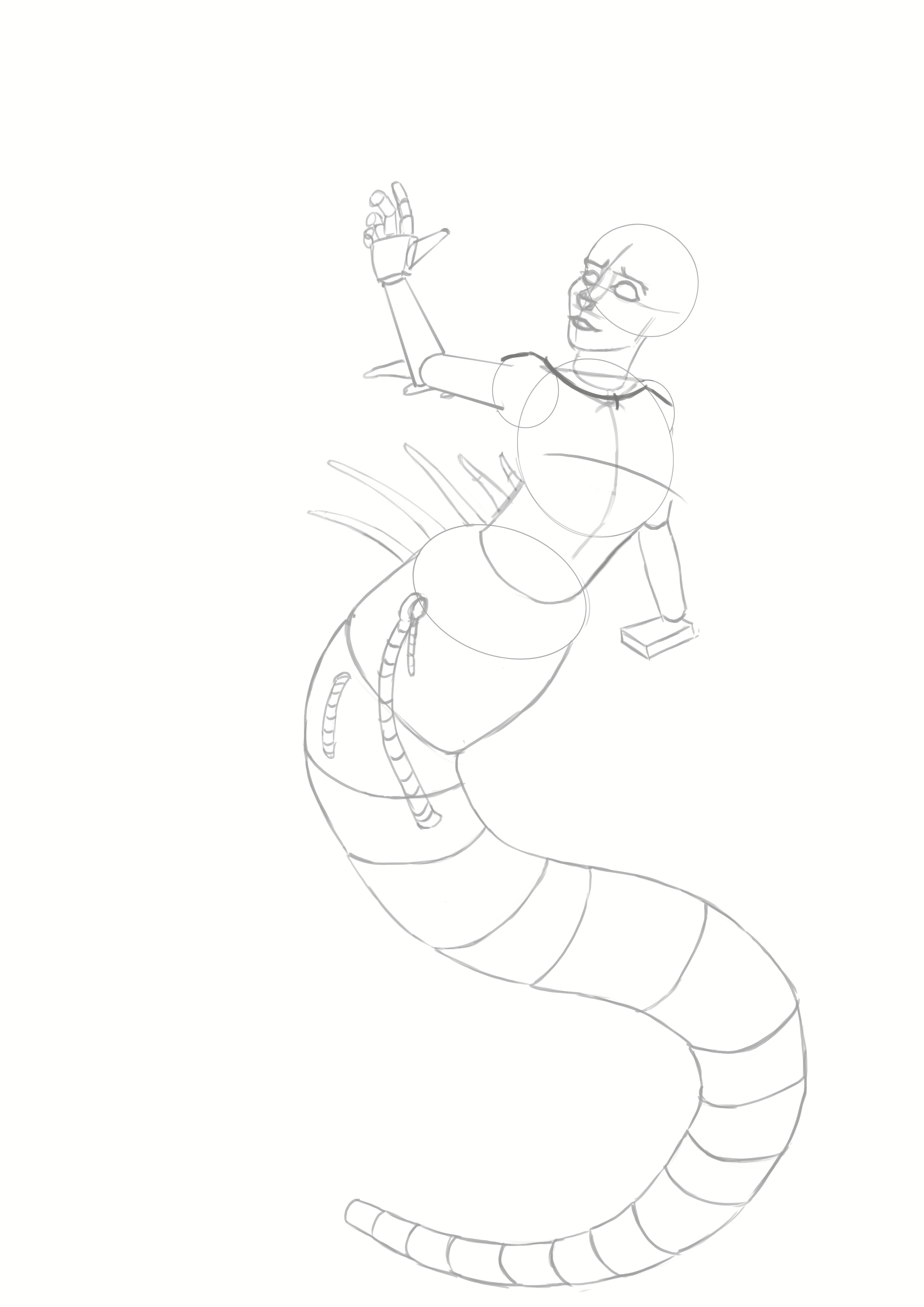 Détailler le dessin de sirène 2