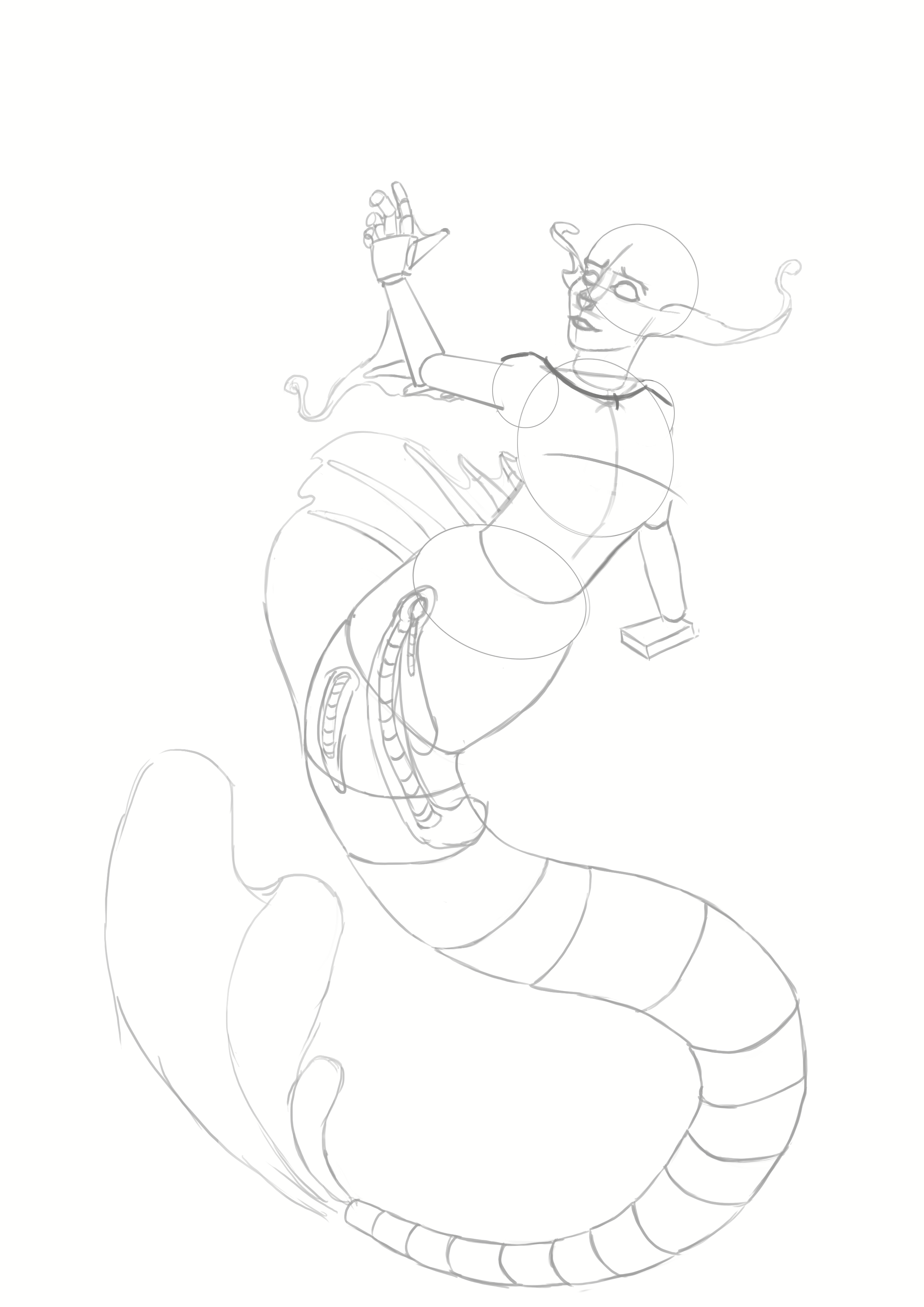 Détailler le dessin de sirène 3