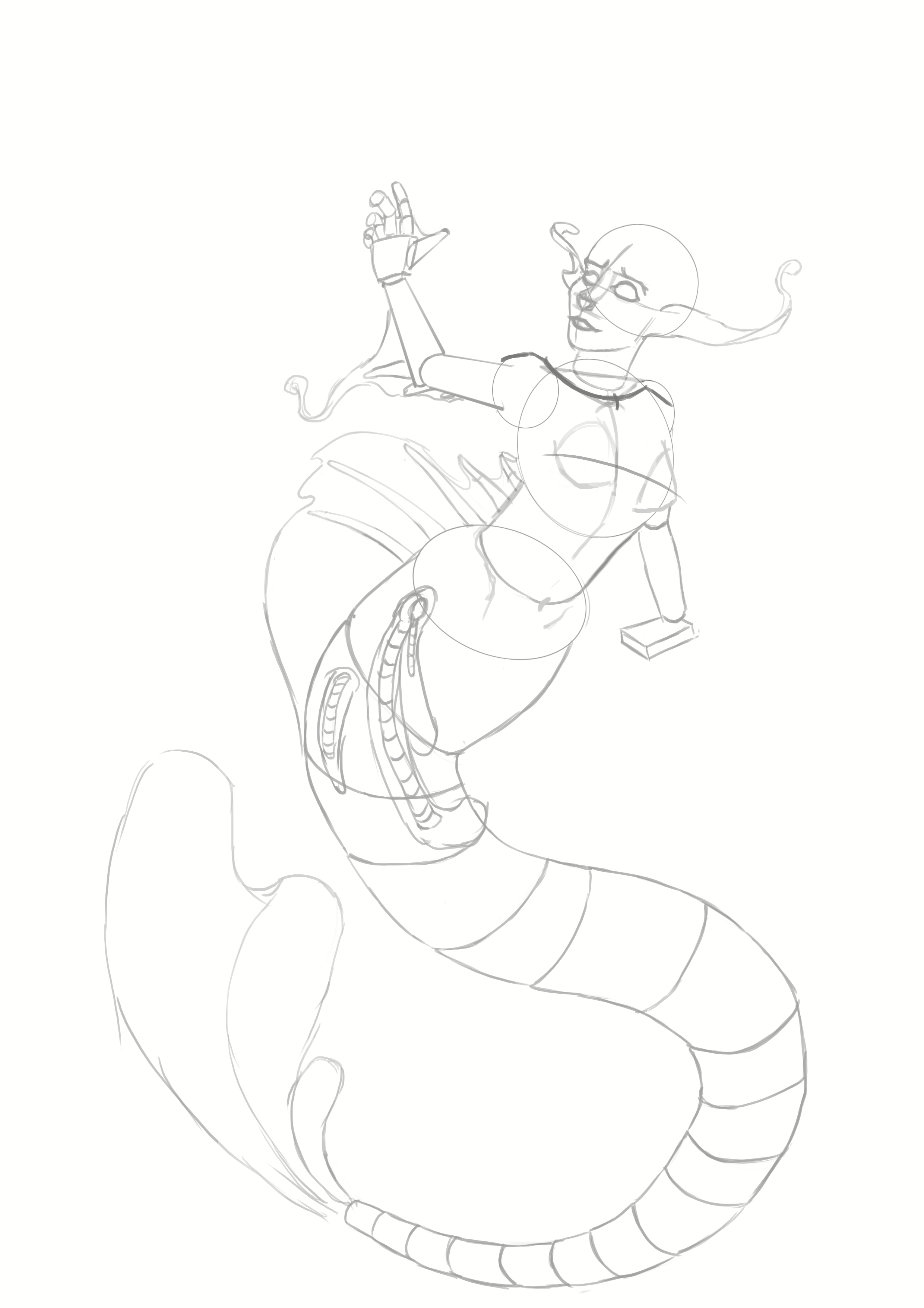 Détailler le dessin de sirène 4