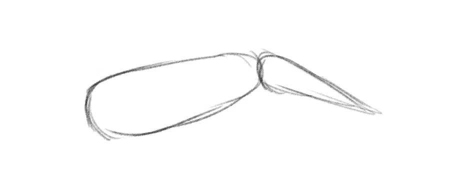 dessiner la base d’un sourcil 