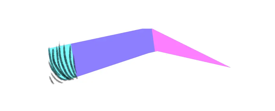 dessiner les poils d'un sourcil 