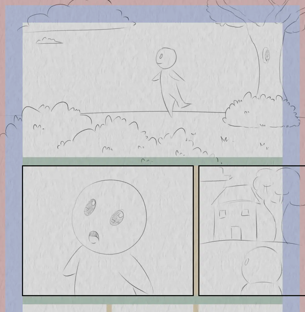 dessin des cases d’une page de bd