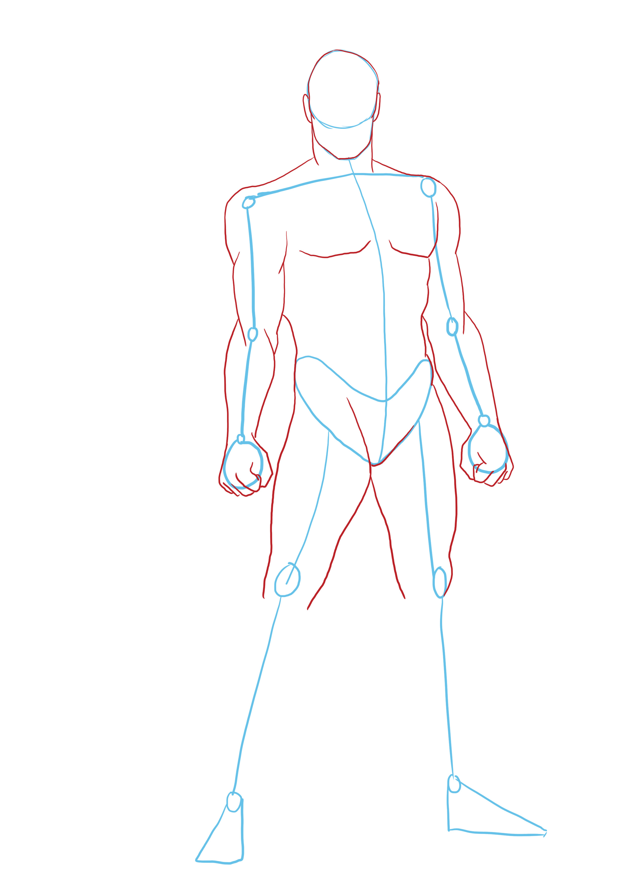 dessiner les cuisses d'un super héros