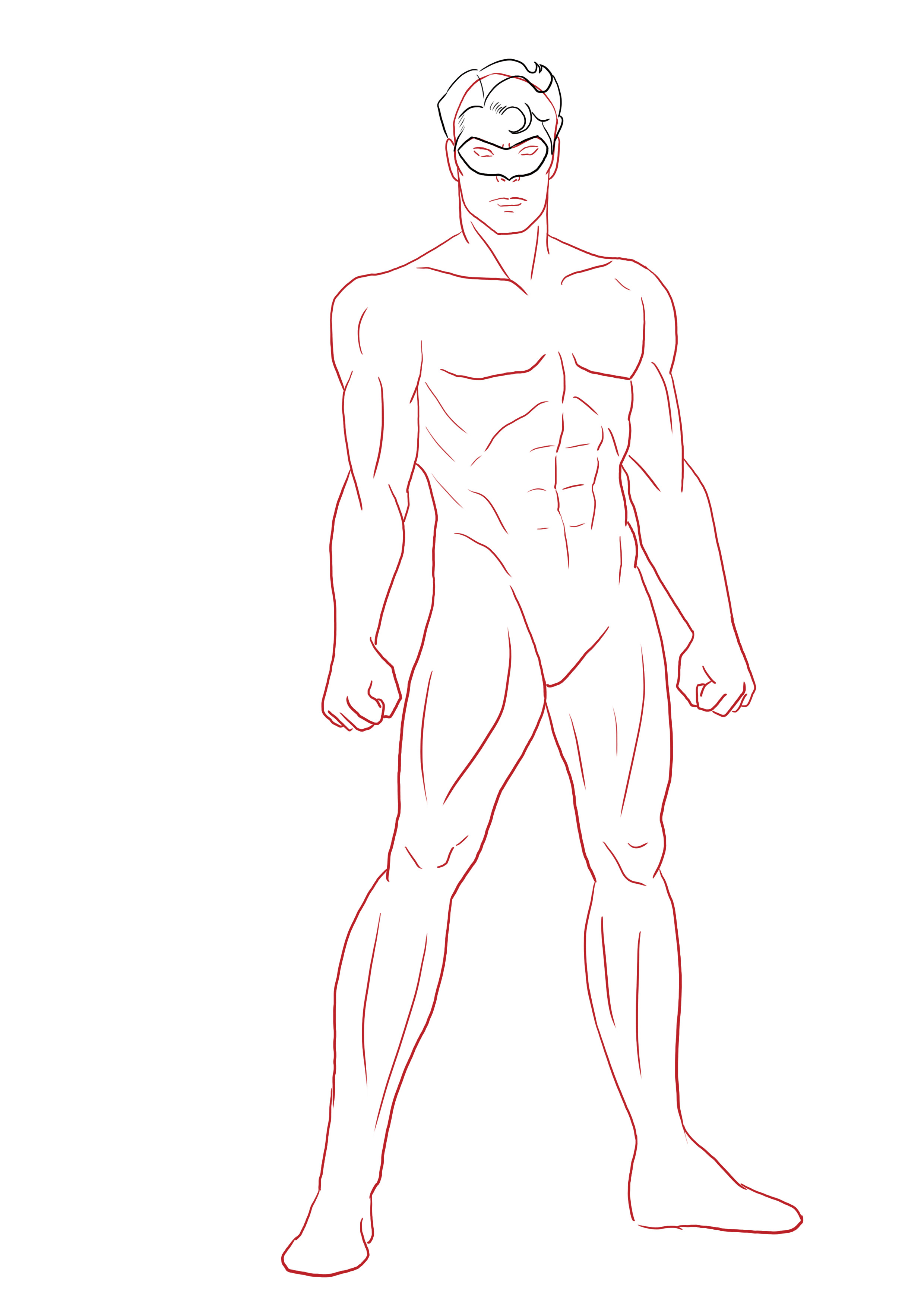 dessiner un super héros : green lantern étape 1