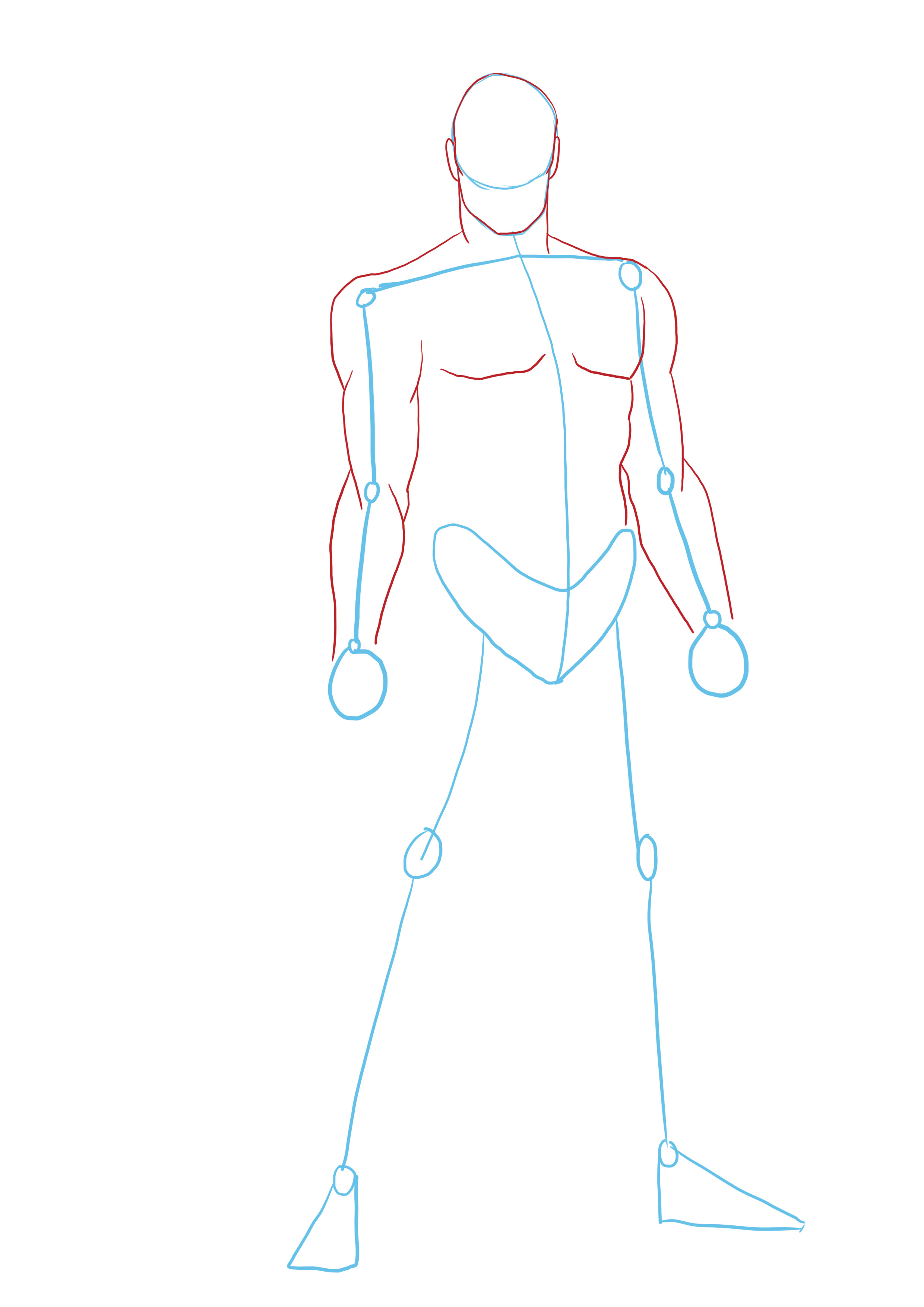 dessiner le torse d'un super héros