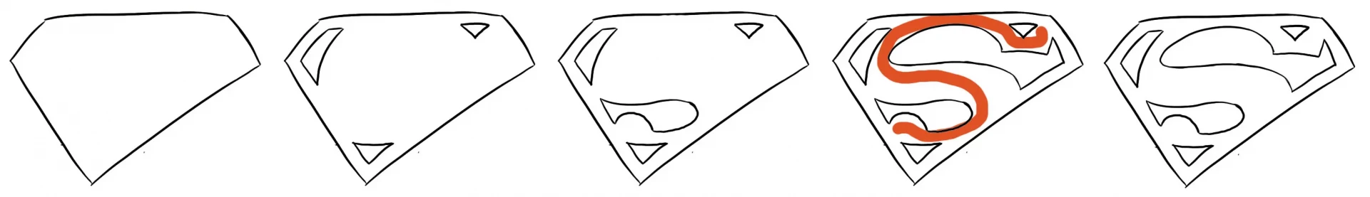 das Superman-Logo zeichnen