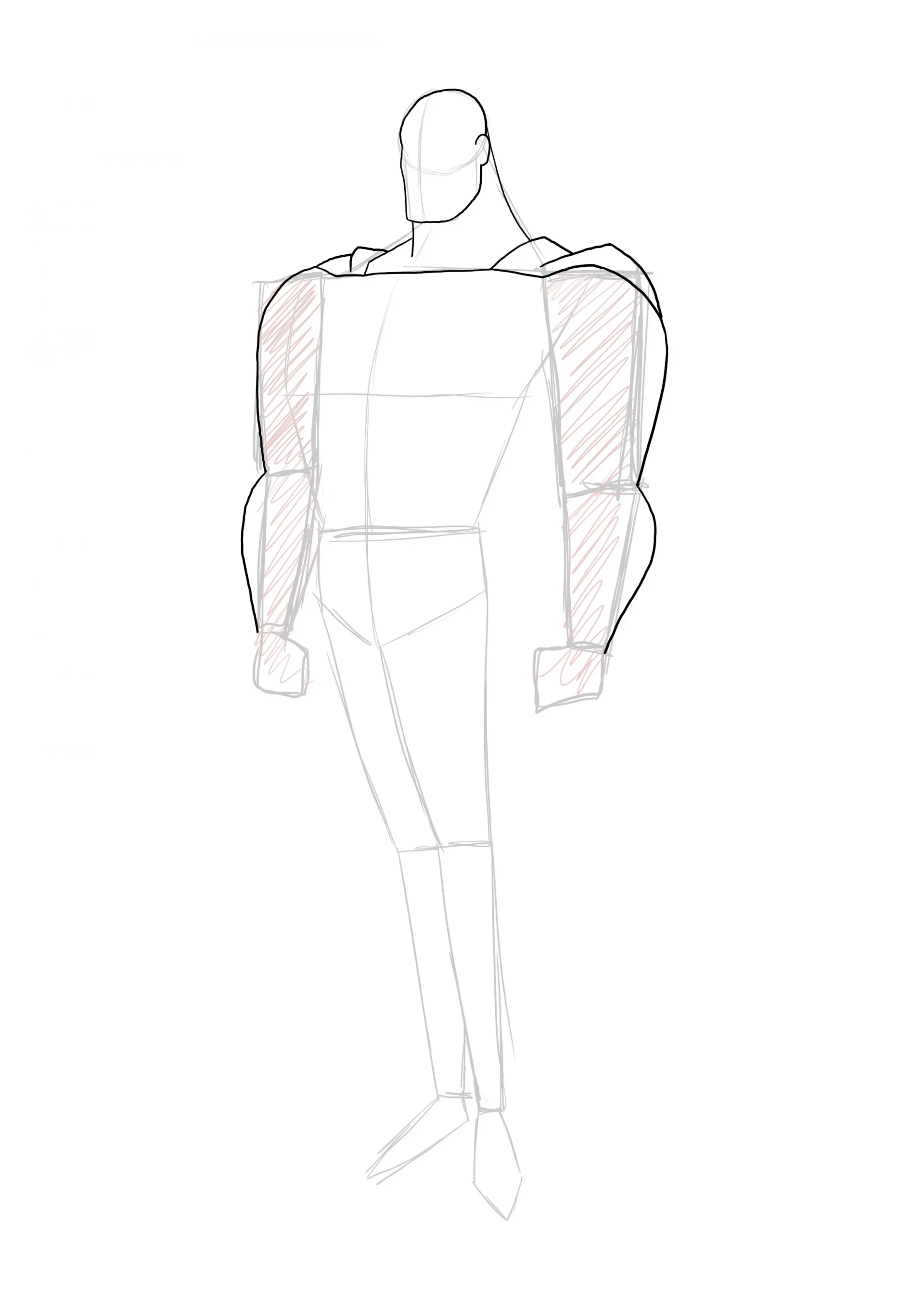 das Ende von Supermans Kopf zeichnen