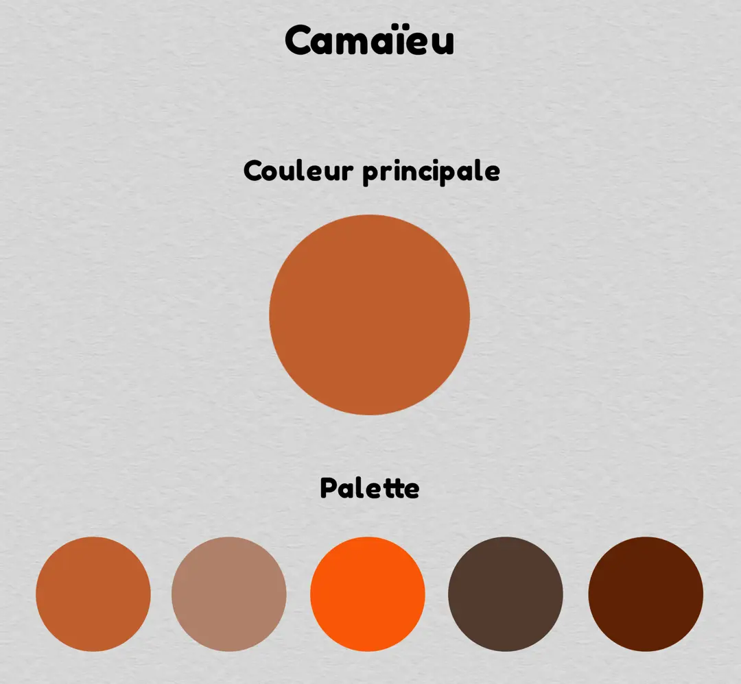 l’agencement de la couleur principale en dessin