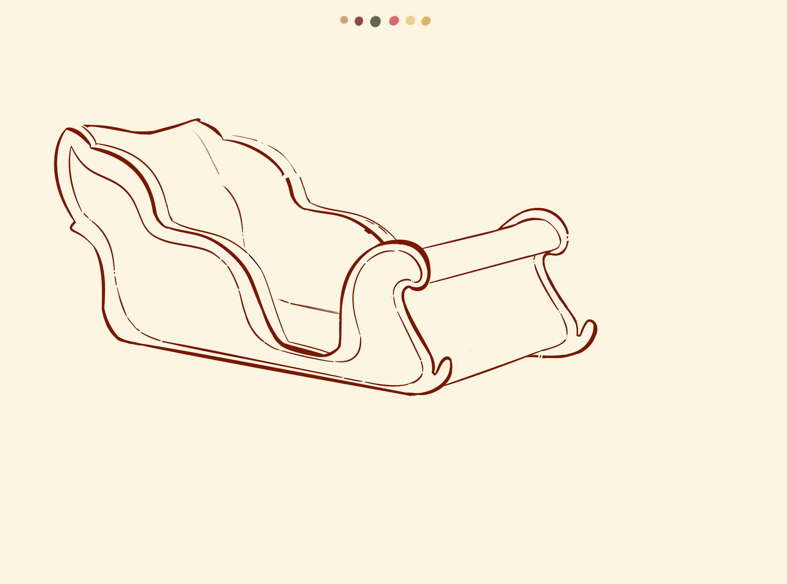 dessin du fond du traîneau de noël