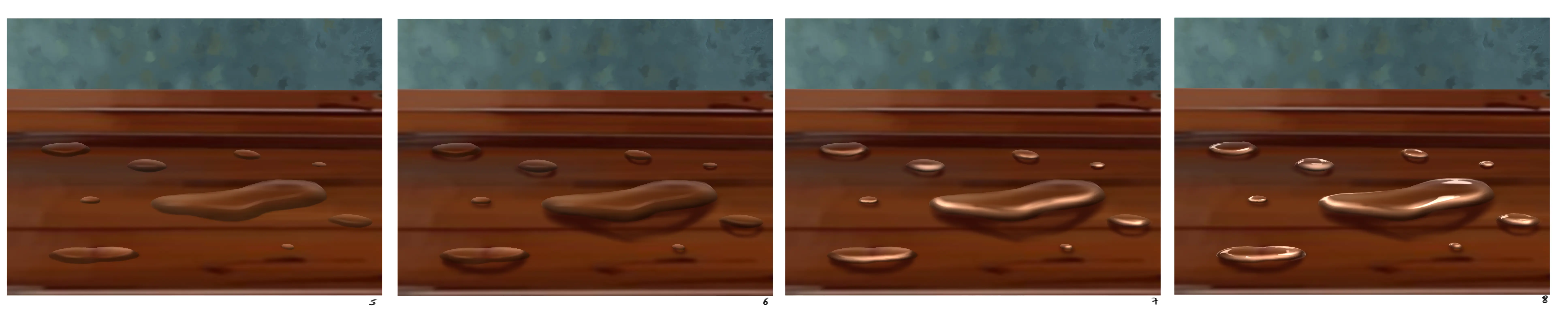 dessiner des gouttes transparentes