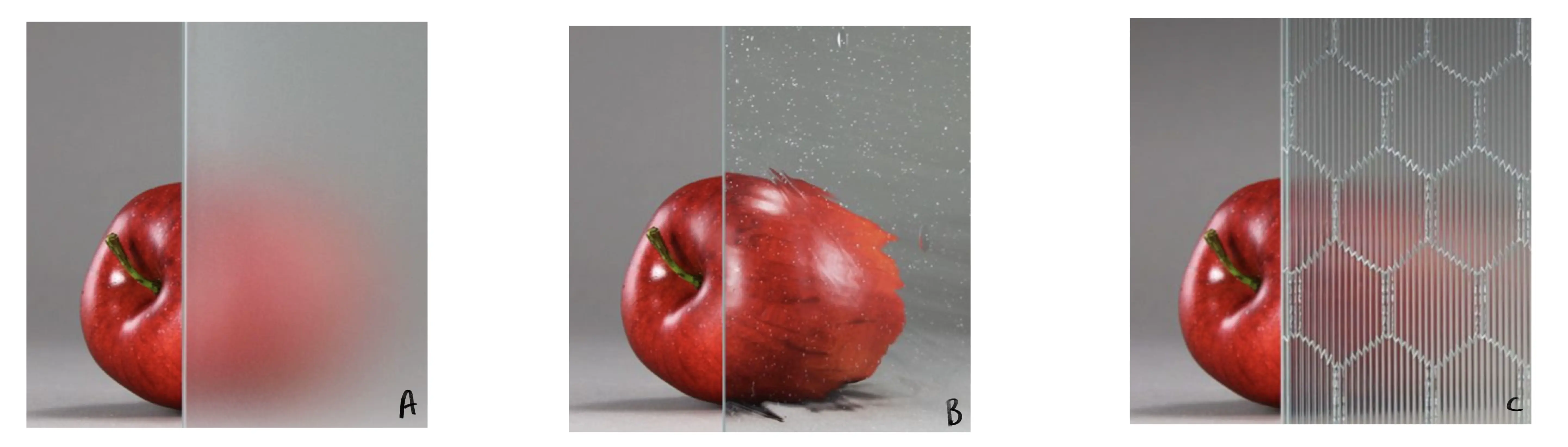 exemples de dessins de parois en verre transparent