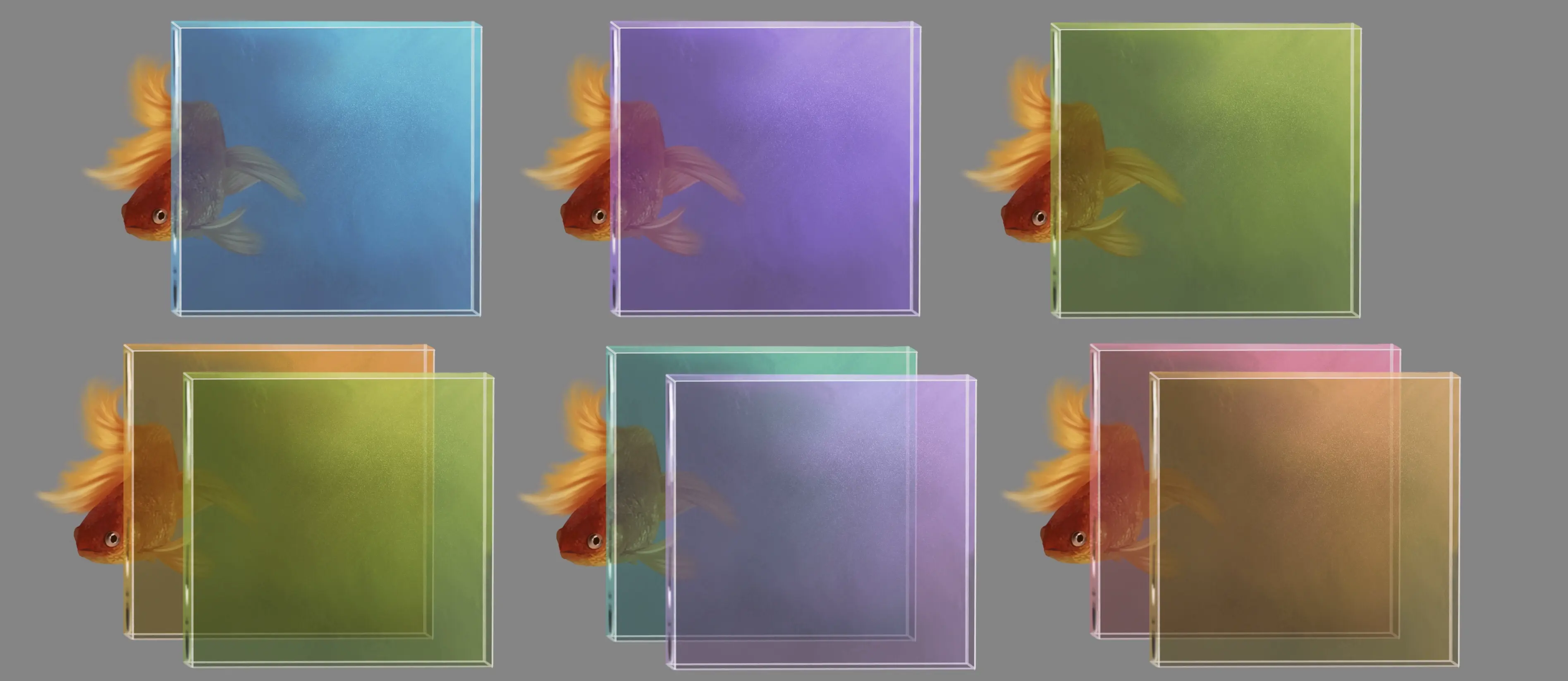 l’impact des couleurs sur un objet transparent