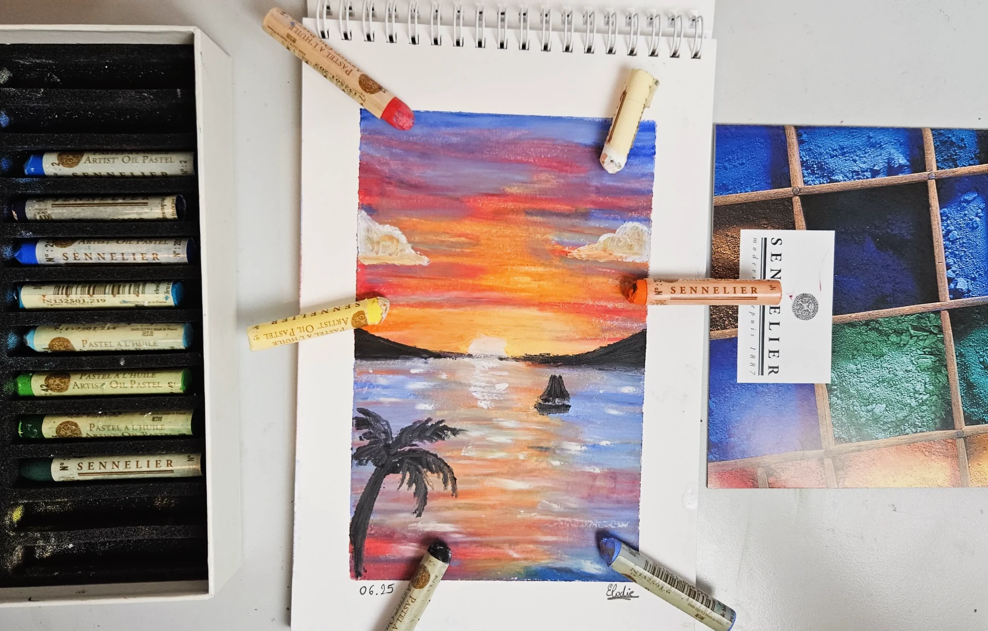 dessin aux pastels à l’huile