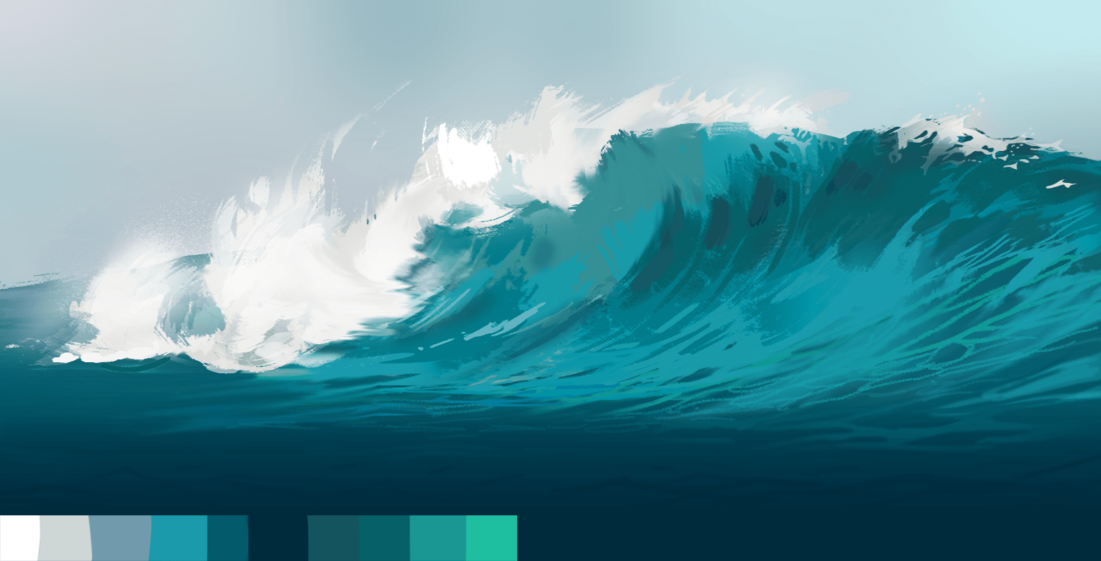 dégrader la couleur de la vague