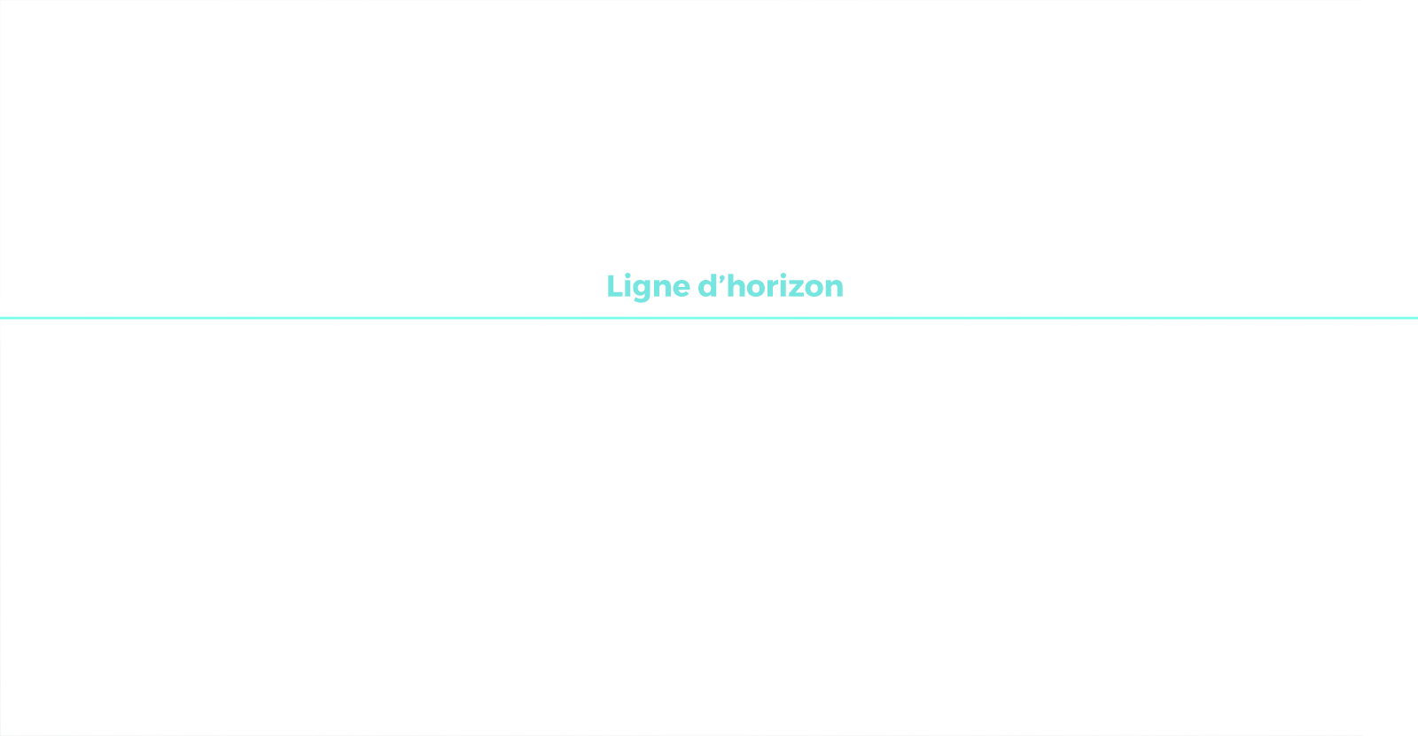 la délimitation de la ligne d’horizon du dessin
