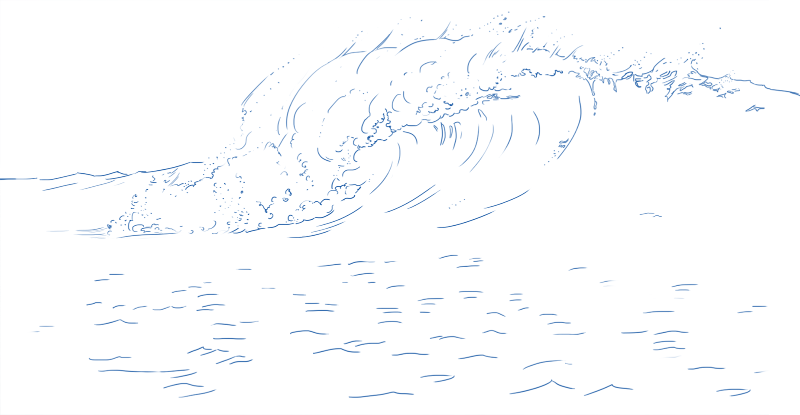 dessiner les détails de la vague