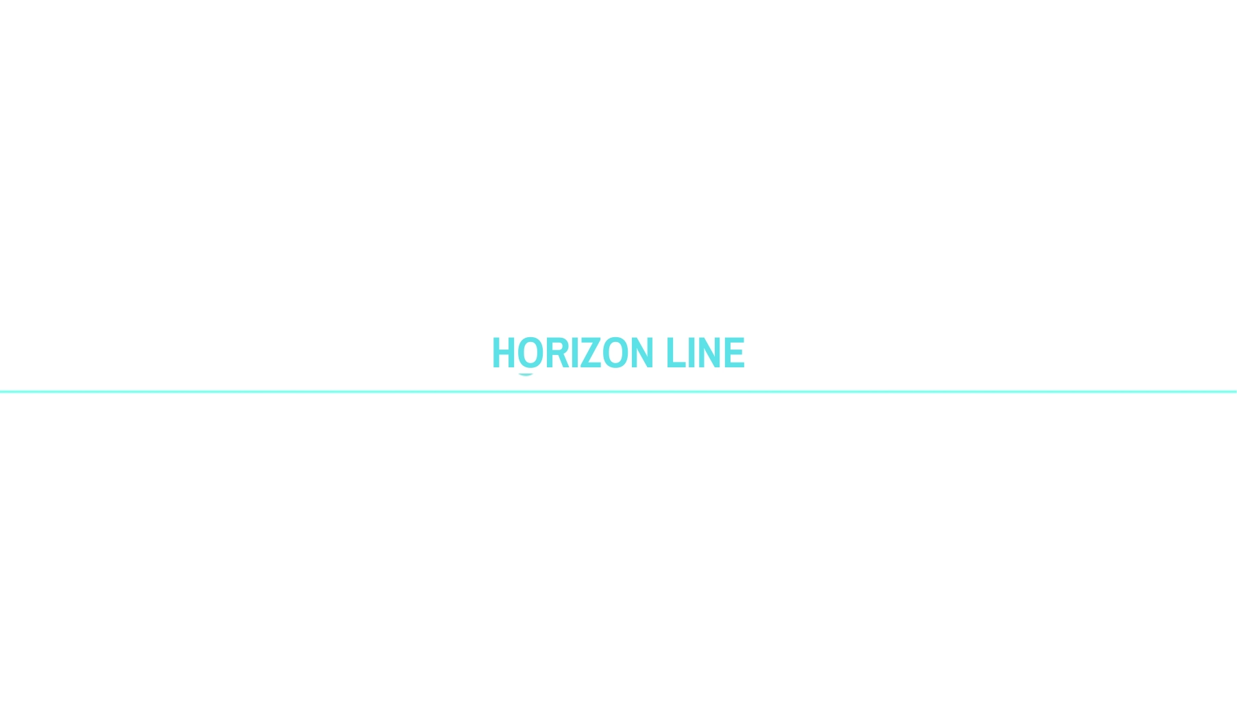 the delimitation of the horizon line in the drawing