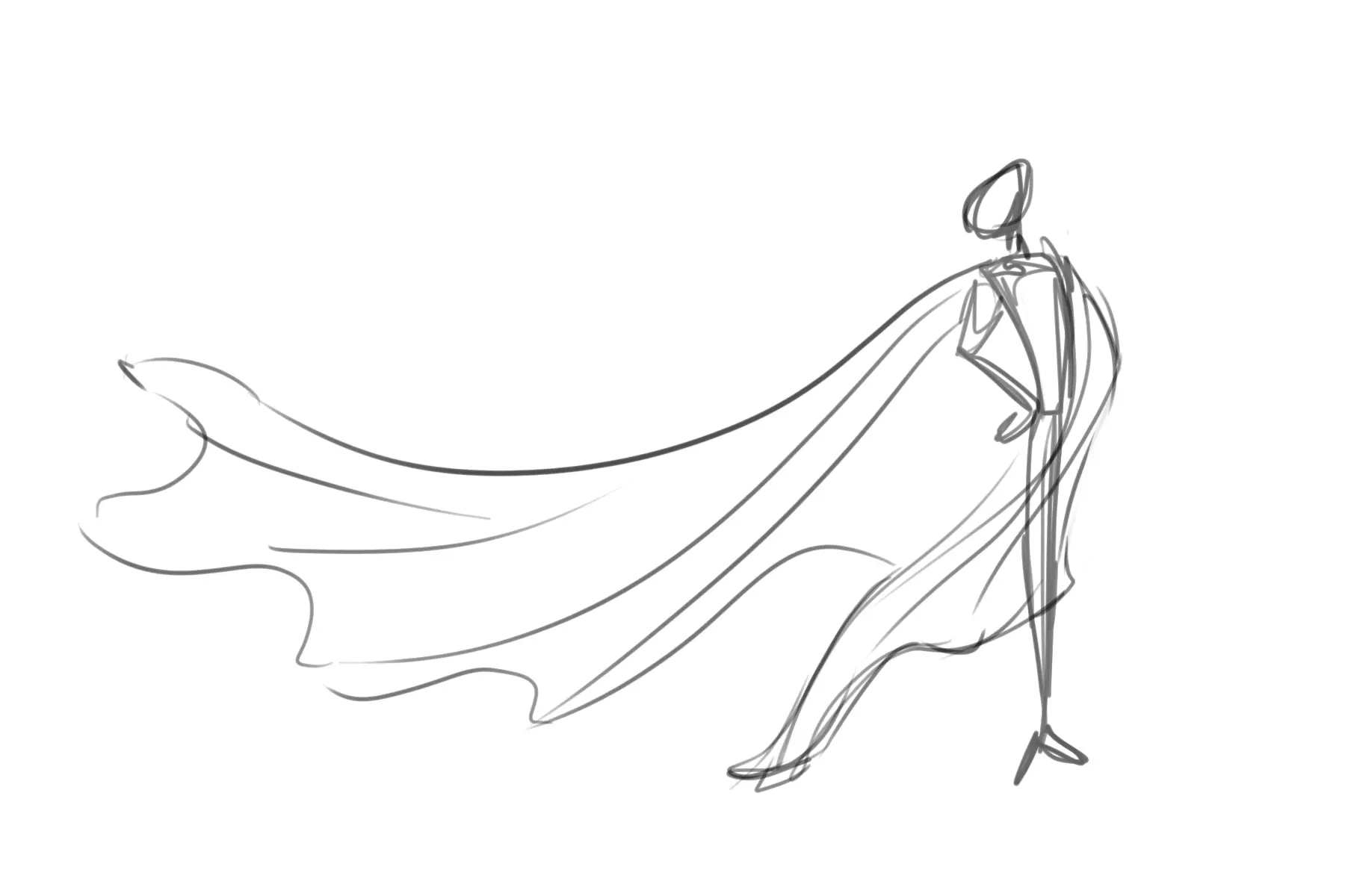 den Wind auf Stoffen und Kleidung zeichnen