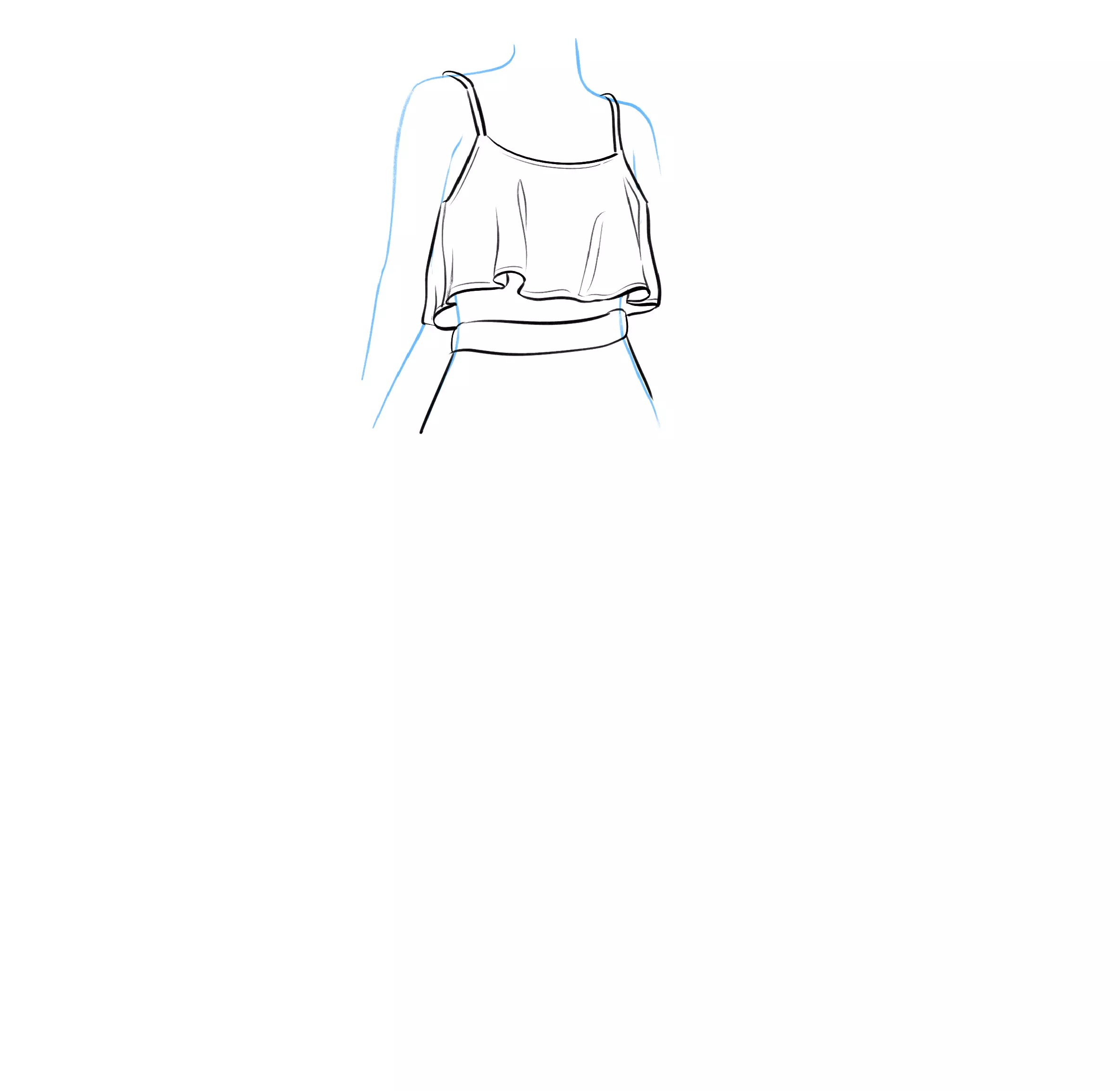 dessin de la bande du pantalon