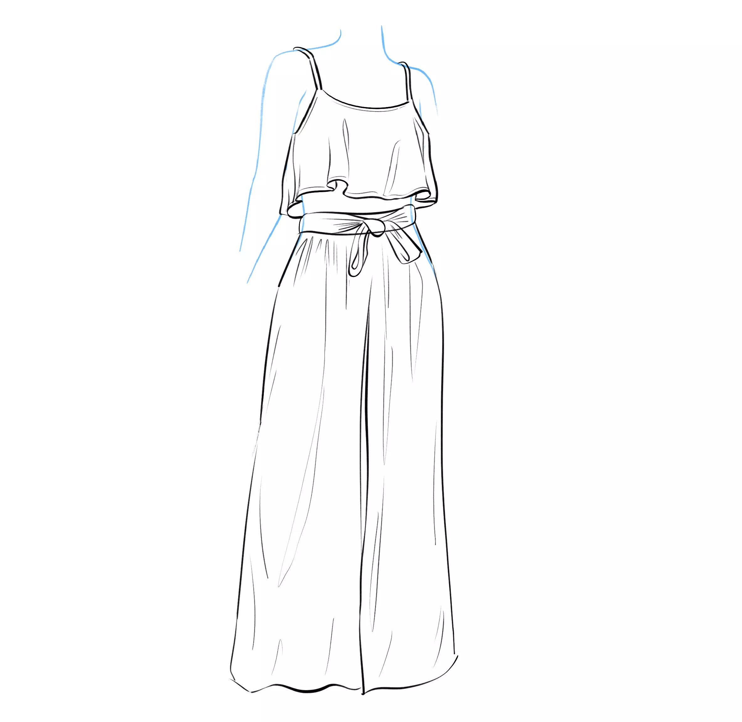 Dessin du noeud du pantalon