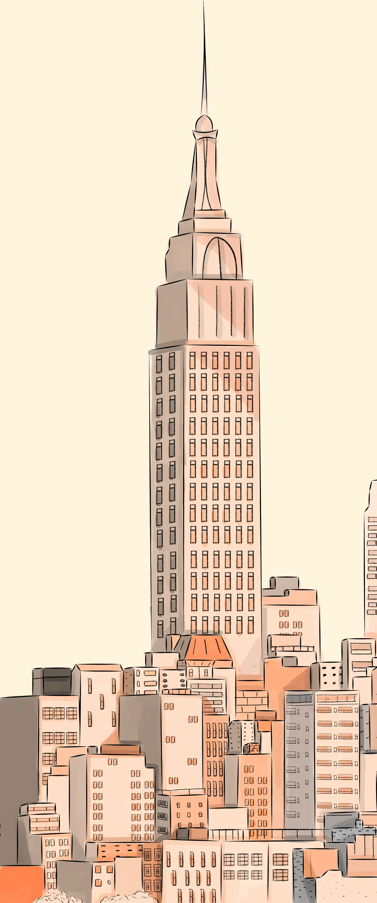 dessin d’une ville