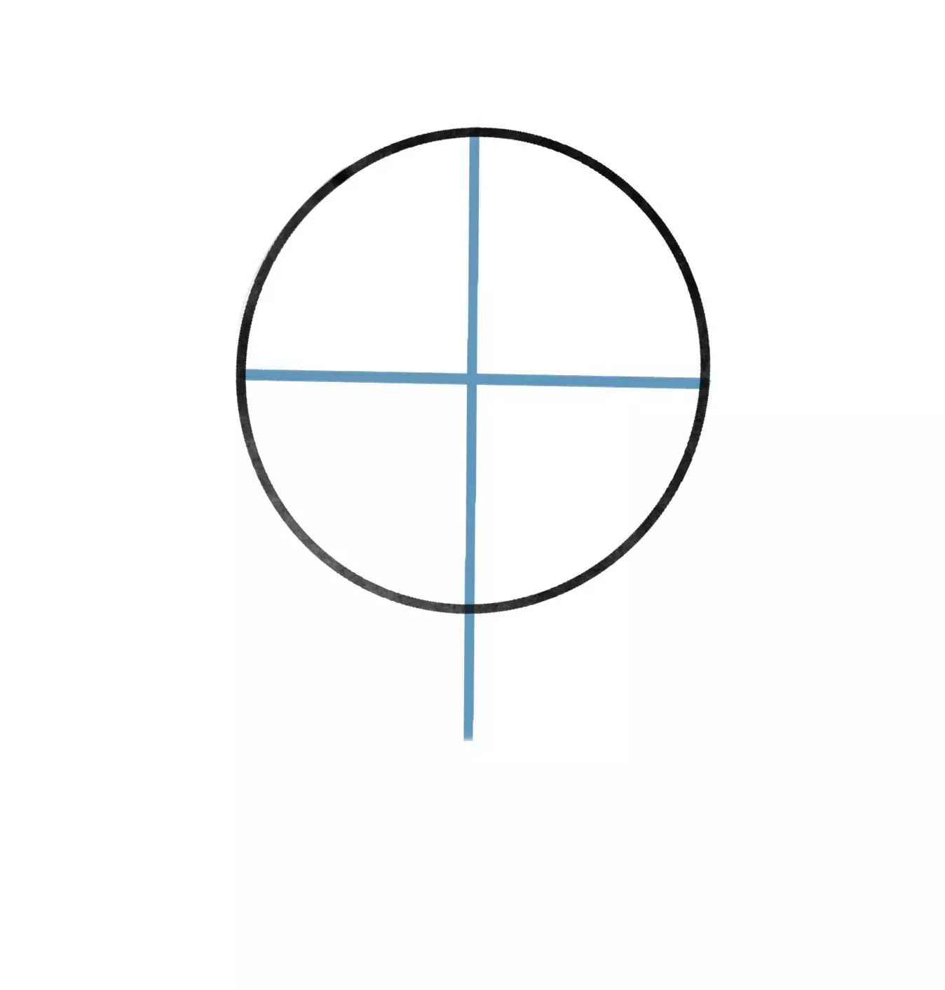 suite du dessin de la structure d’un visage de profil