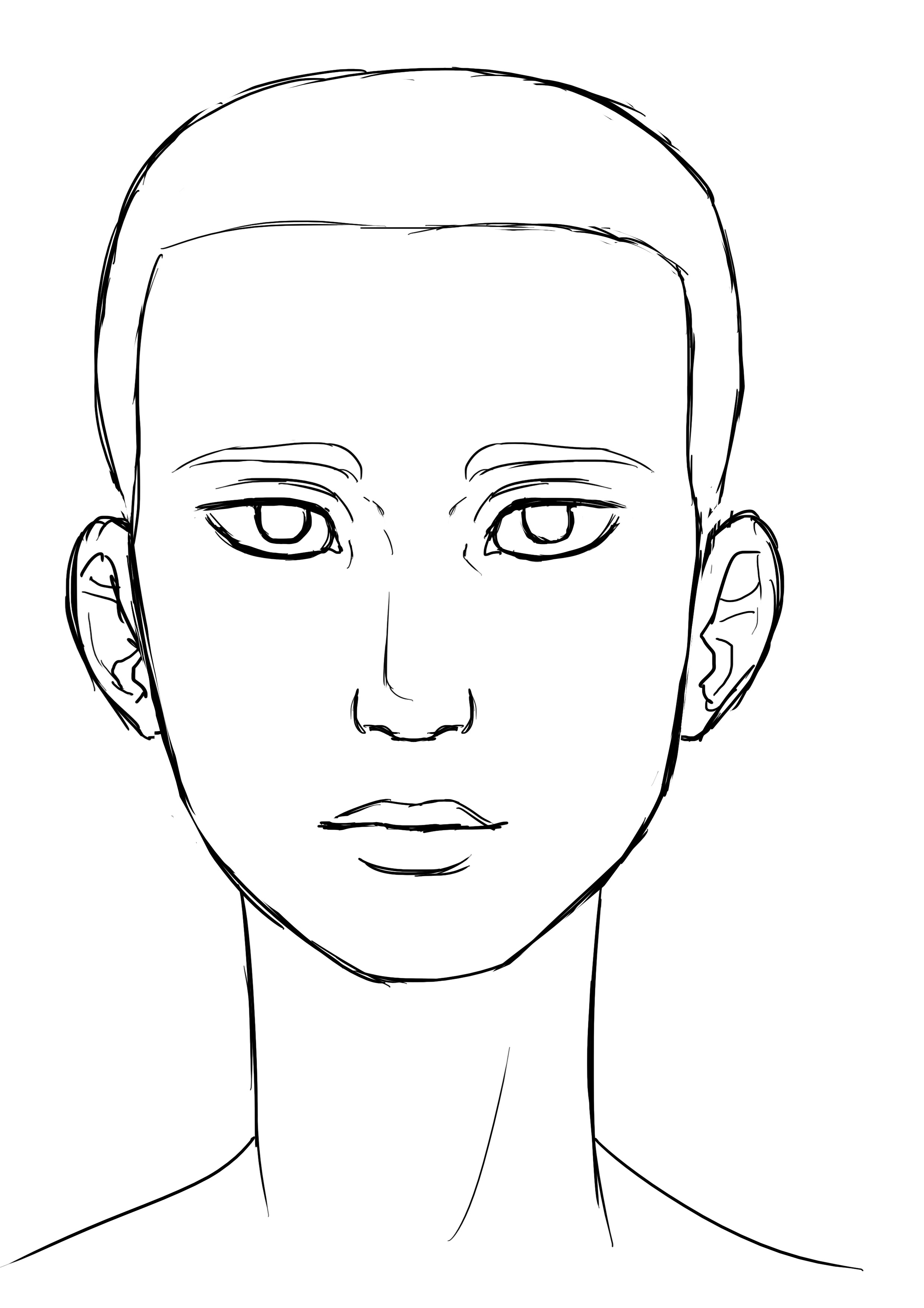 Dessin d'un visage de femme