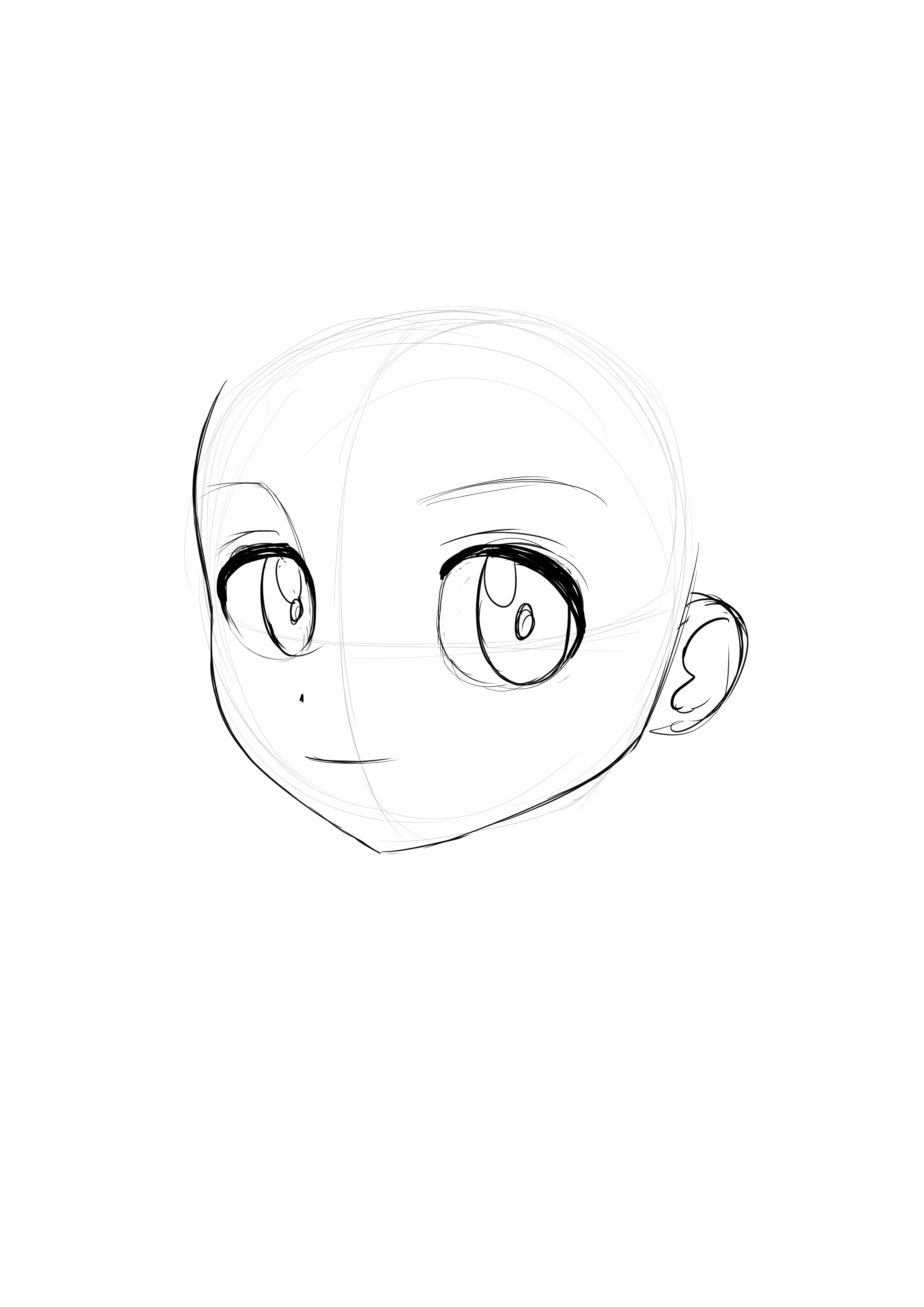 dibujar las orejas del personaje manga