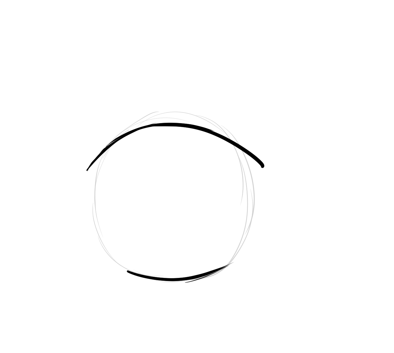 dessin des cils inférieurs des yeux manga